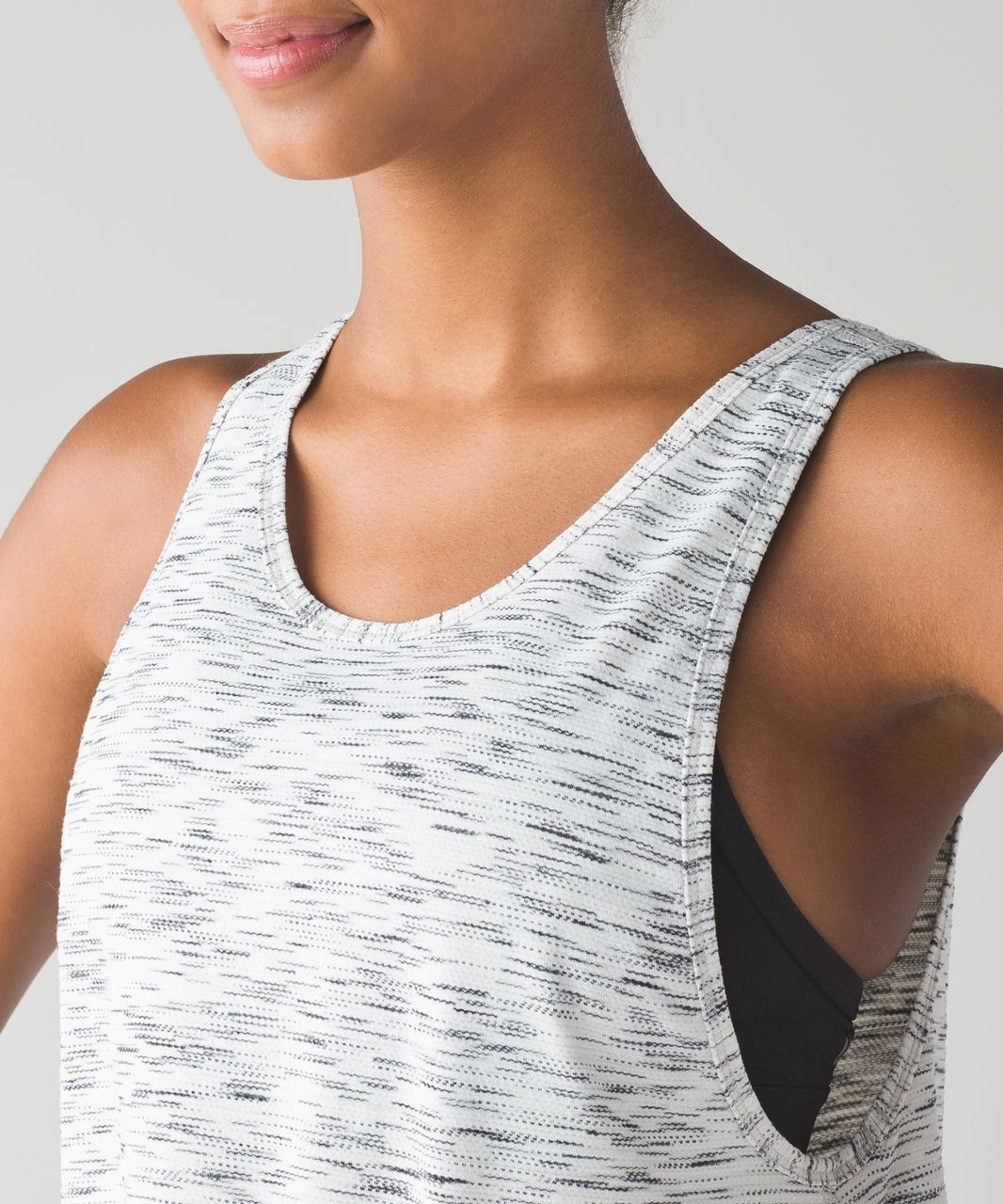 Lululemon Rush Hour Tank - Tiger Space Dye Black White