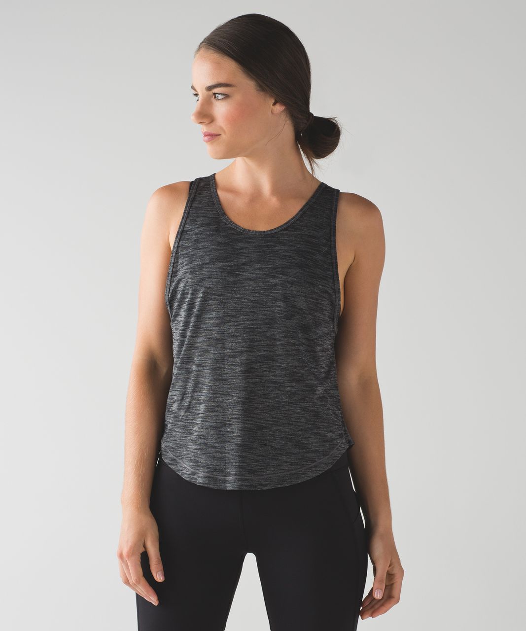 lululemon athletica, Tops, Lululemon Run For Gold Tank Heathered Black  Black