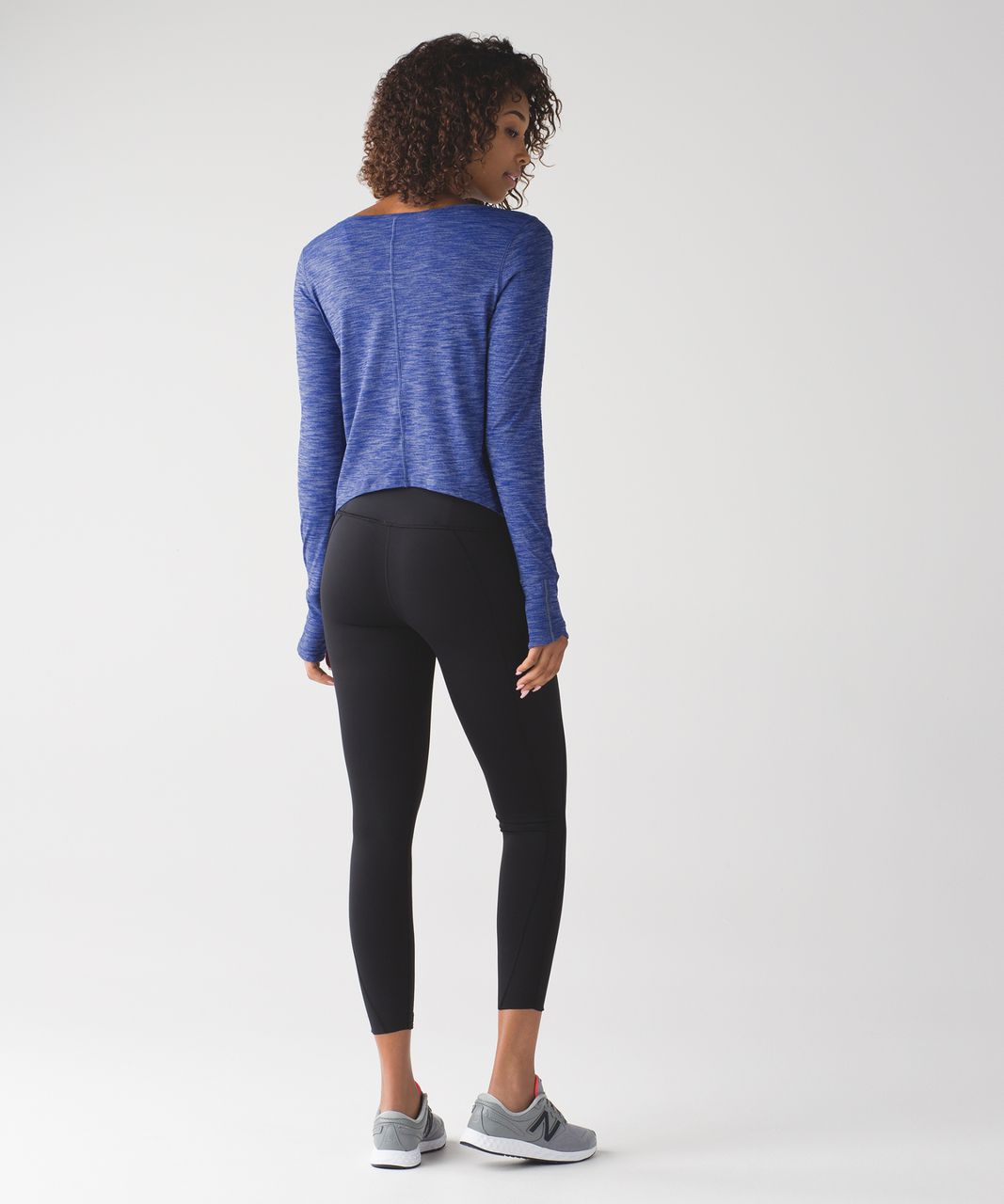 Lululemon On The Run Long Sleeve - Heathered Sapphire Blue