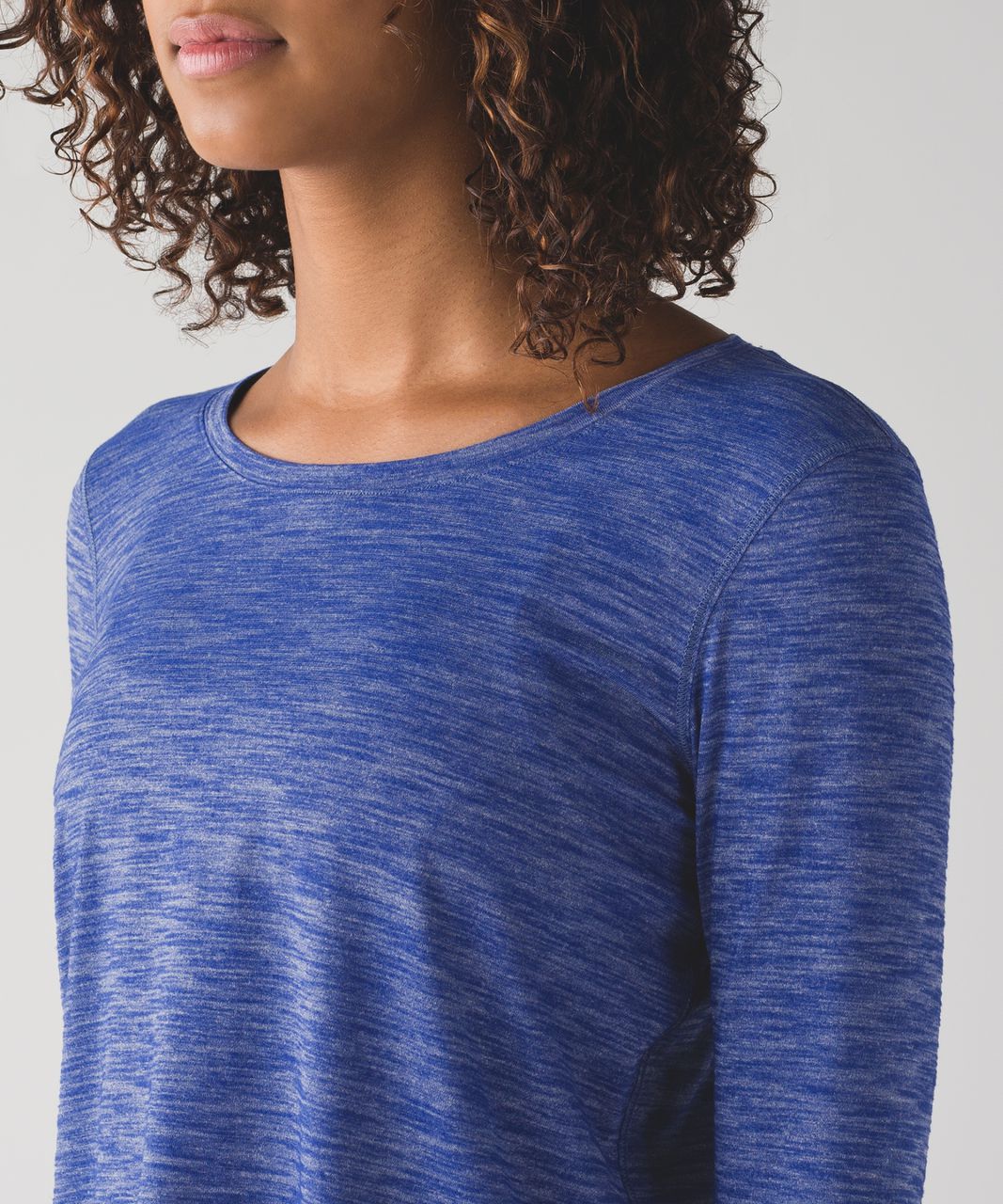 Lululemon On The Run Long Sleeve - Heathered Sapphire Blue