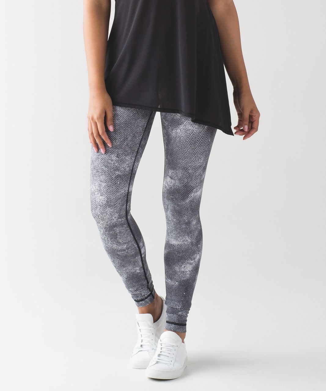 Lululemon Wunder Under Pant III - Diffusion White Black