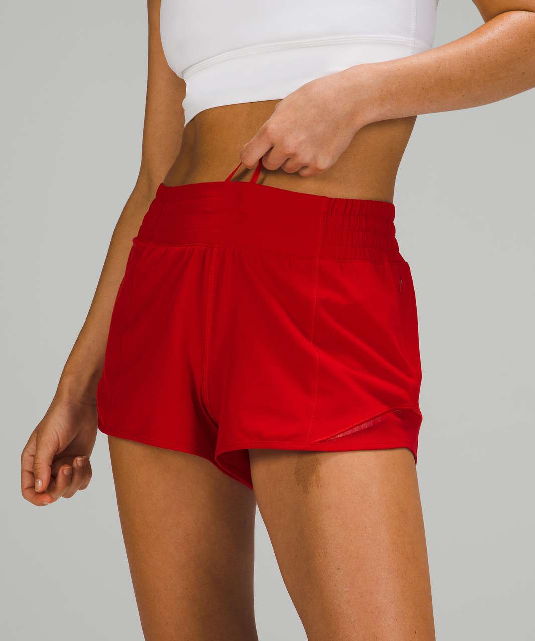 Lululemon Hotty Hot Low Rise Short 4 Inch Inseam Tall Dark Red