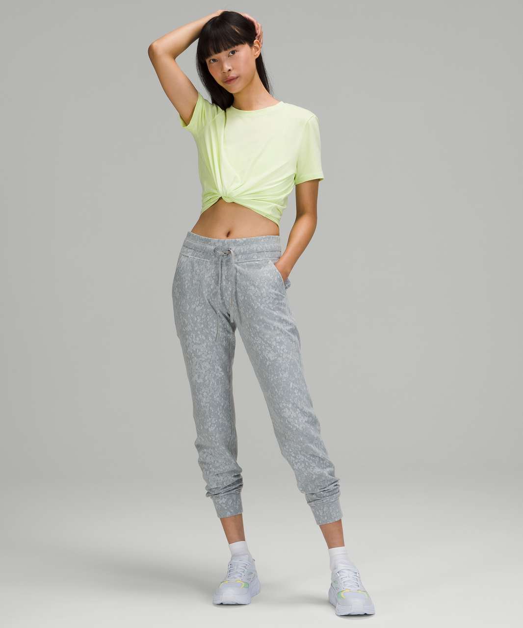 Ready to Rulu Jogger Crop, Speckle Spritz Jacquard Rhino Grey Silver Drop  Starlight