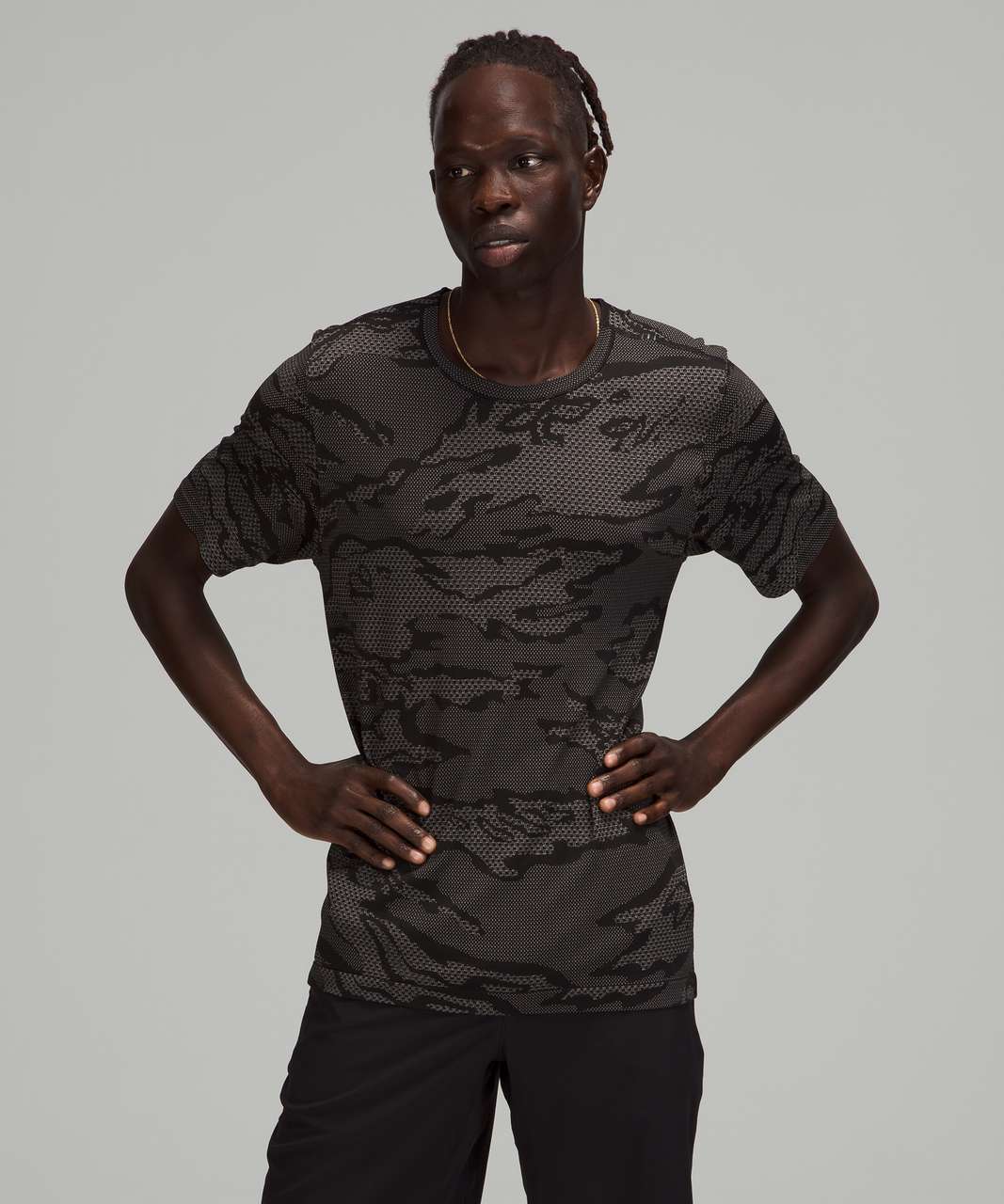 Lululemon Metal Vent Breathe Short Sleeve Miami - City Camo / Silver Drop / Black