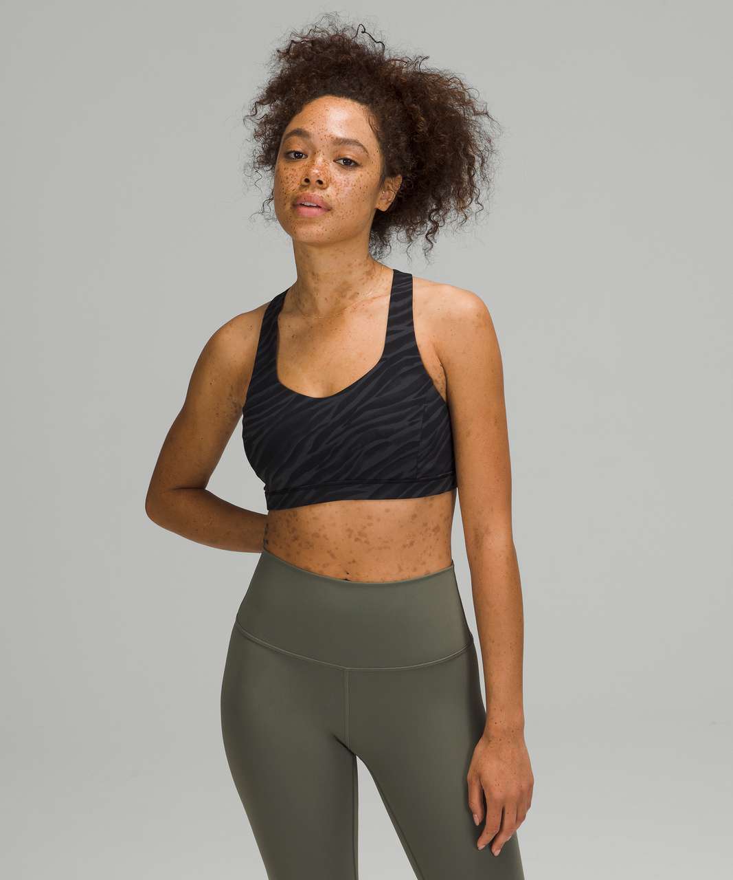 Lululemon Free To Be Serene Bra *Light Support, C/D Cup - Le Tigre Camo Deep Coal Multi