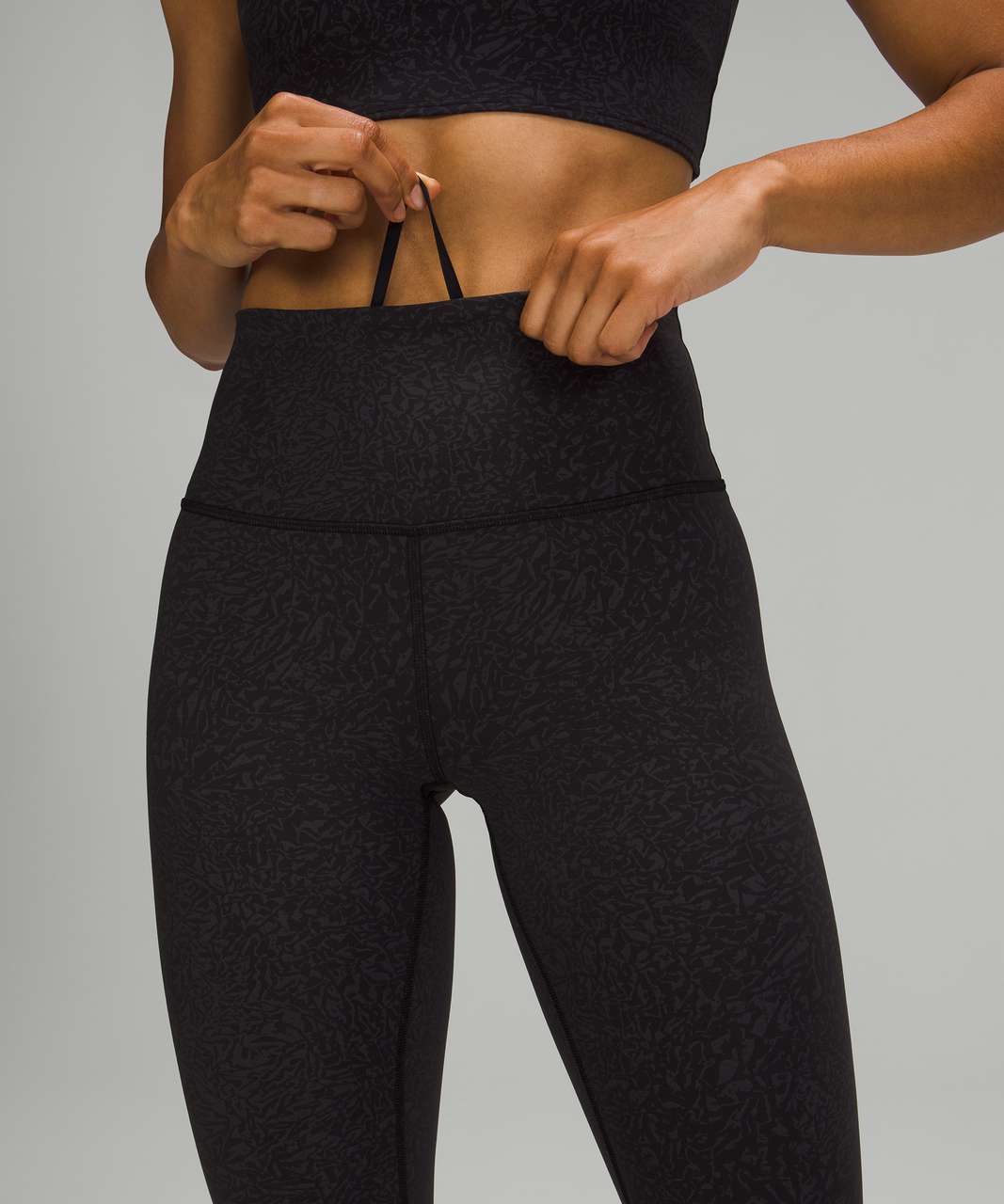 Lululemon Wunder Train High-Rise Tight 25 - Crunch Black - lulu fanatics