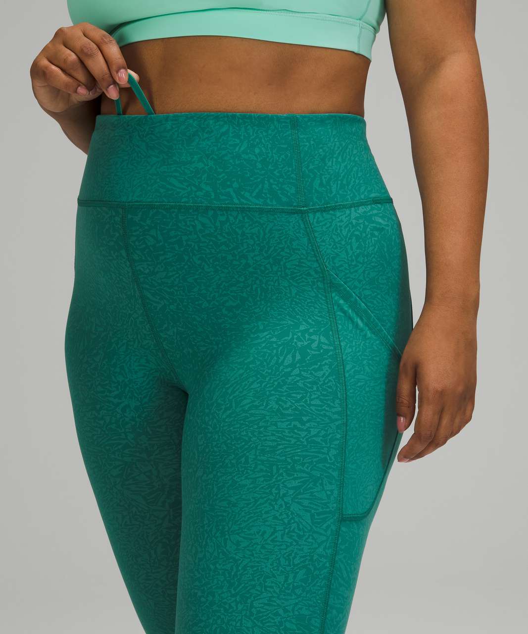 Lululemon Invigorate High-Rise Tight 25 - Crunch Teal Lagoon - lulu  fanatics