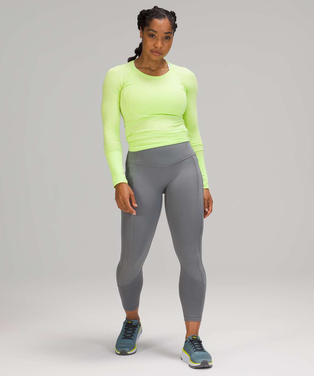 Lululemon Swiftly Tech Long Sleeve 2.0 - Dew Green / Neo Mint