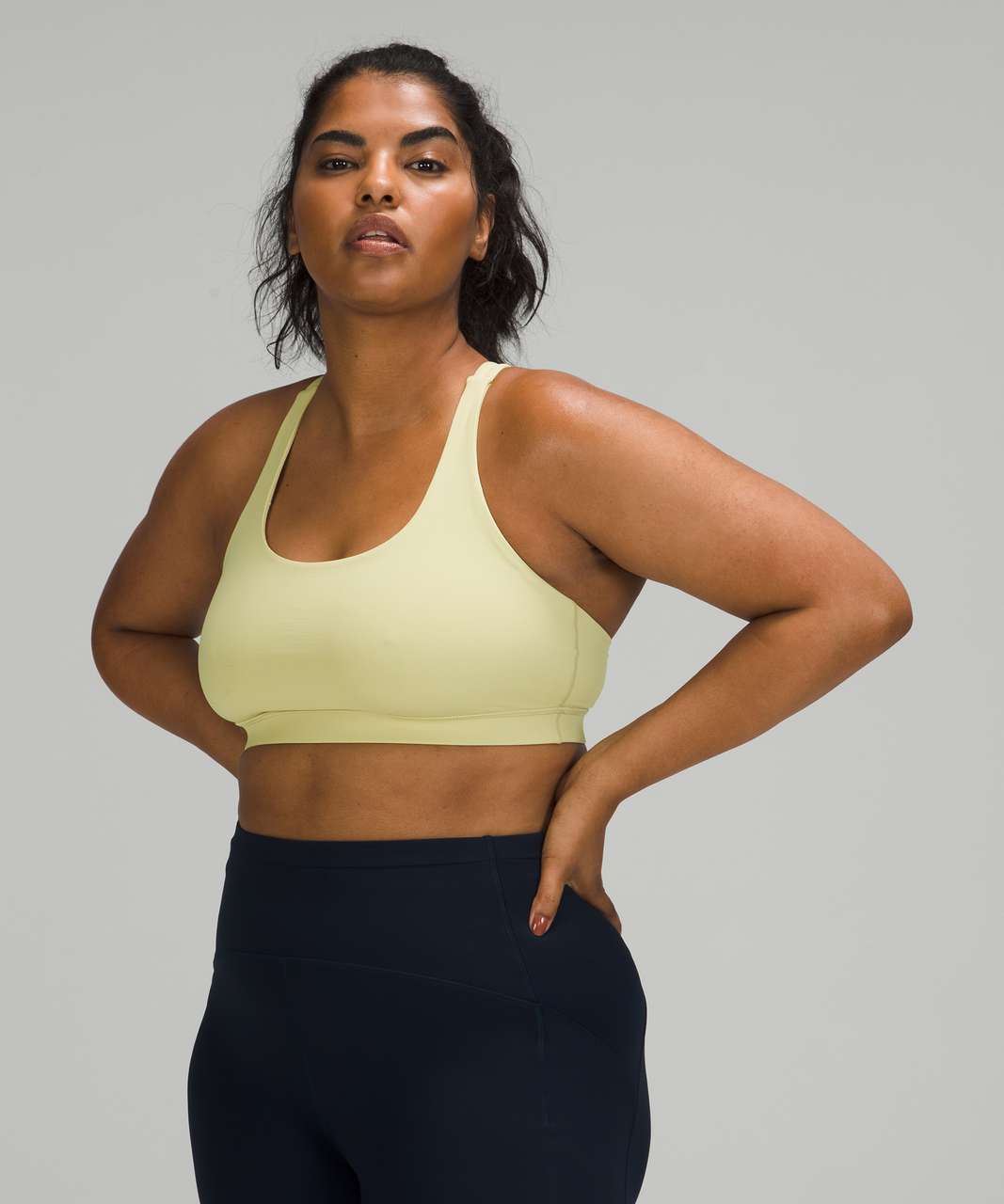 I really need sizing help from you guys! The Energy Bra Medium Support B-D  Cups I wear a bra size 32DD, and I have always worn size 6 lululemon  bras/tops. But some of them like Like a Cloud B/C and Align Tank I need  size 8. What do you think? Should