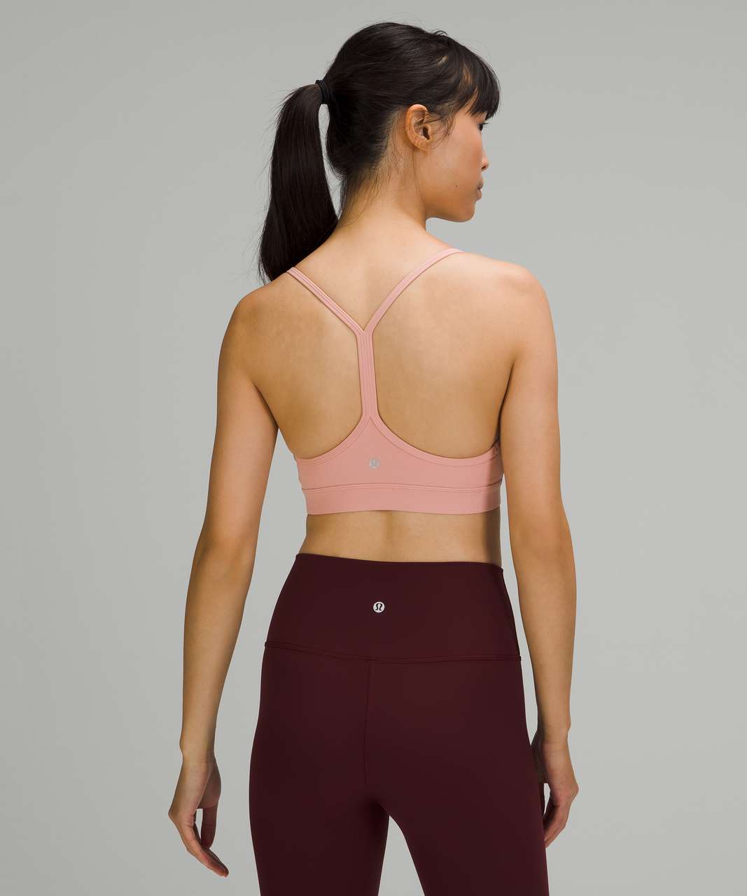 Lululemon Flow Y Bra - Pink Taupe size 4