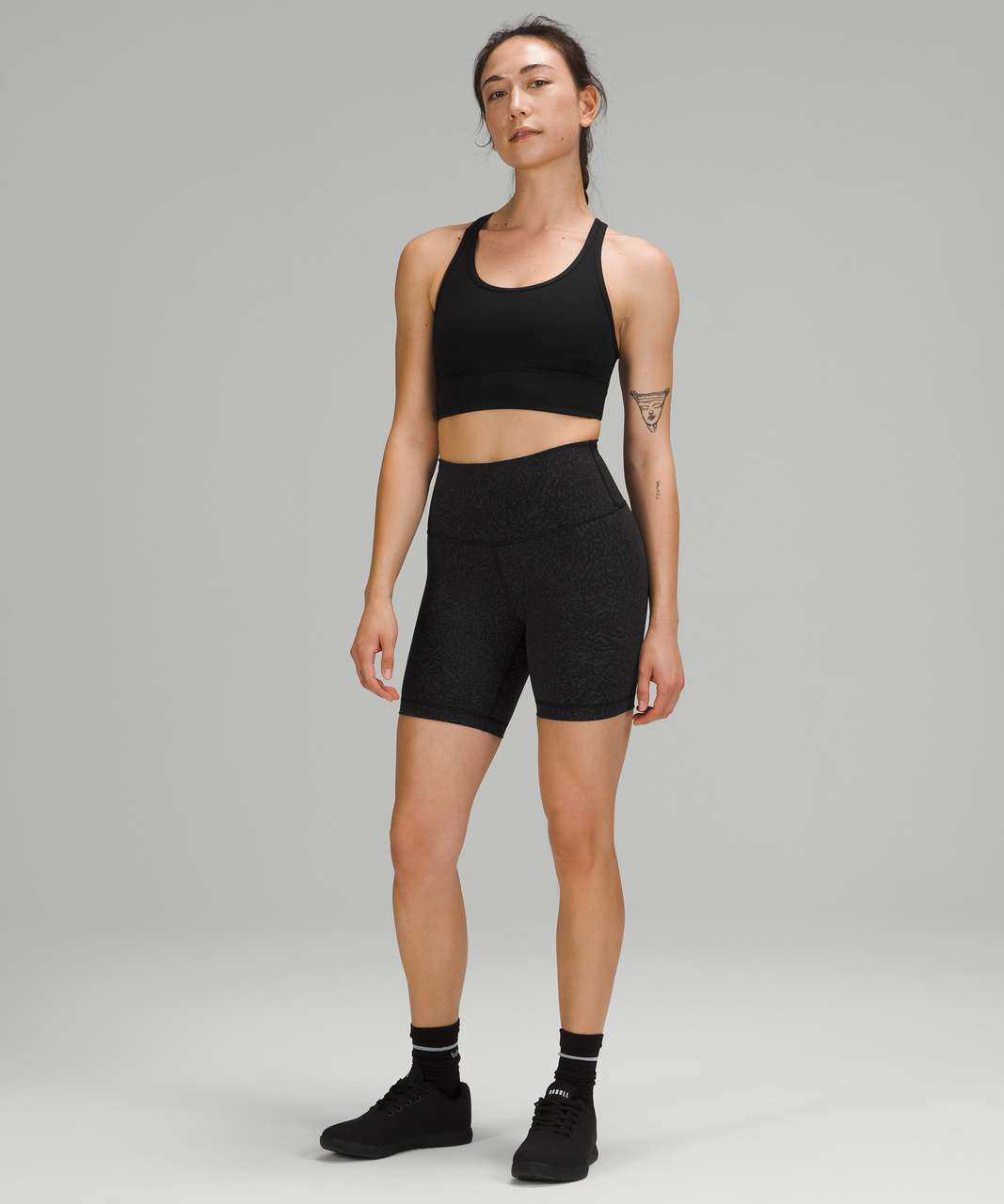 Lululemon Wunder Train High-Rise Short 6" - Crunch Black