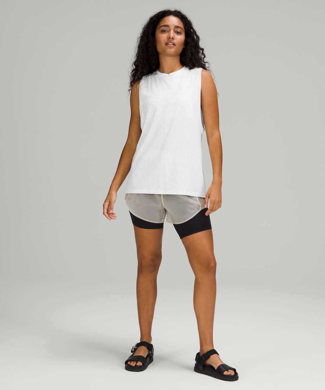 Lululemon All Yours Tank Top - Thread Dye White Silver Drop