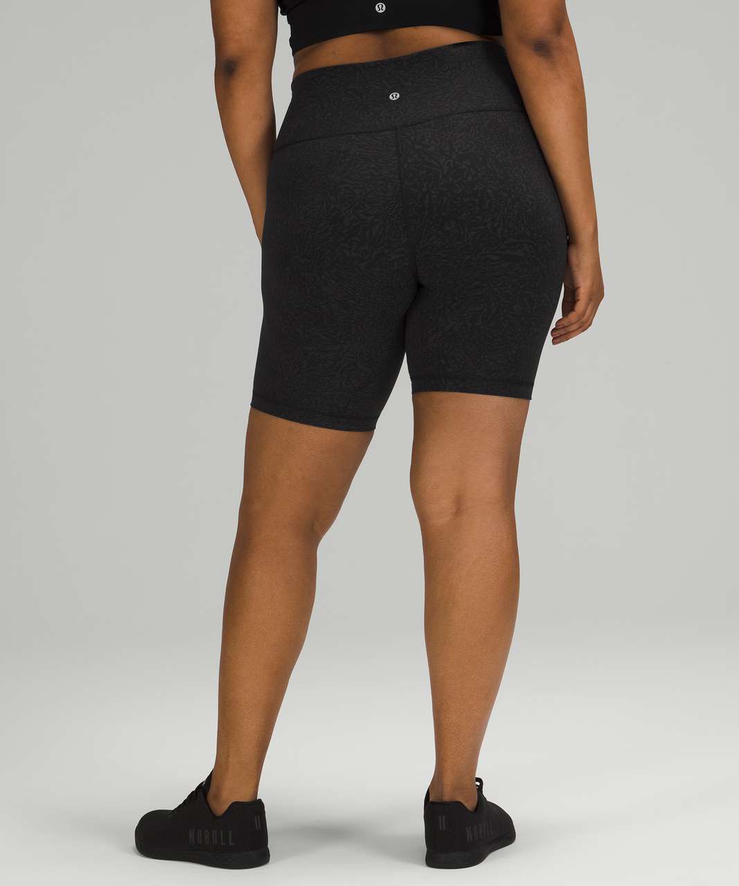 Lululemon Wunder Train High Rise Short 8 - Crunch Black - lulu fanatics