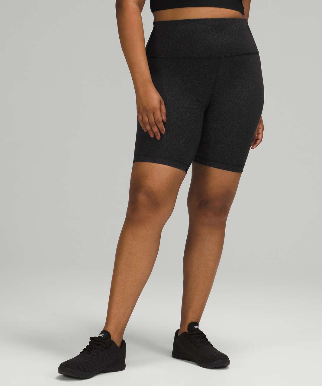 Lululemon Wunder Train High Rise Short 8" - Crunch Black