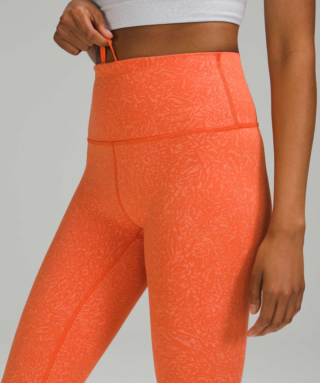 Lululemon Wunder Train High-Rise Crop 23" - Crunch Warm Coral