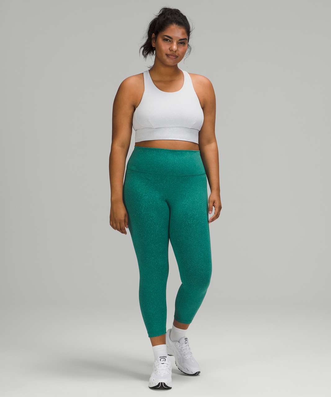 Lululemon Wunder Train High-Rise Crop 23 - Crunch Teal Lagoon - lulu  fanatics