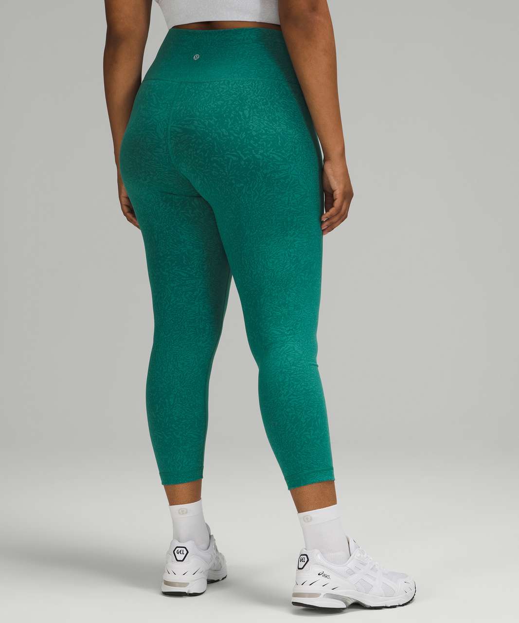 Lululemon Wunder Train High-Rise Crop 23 - Crunch Teal Lagoon - lulu  fanatics