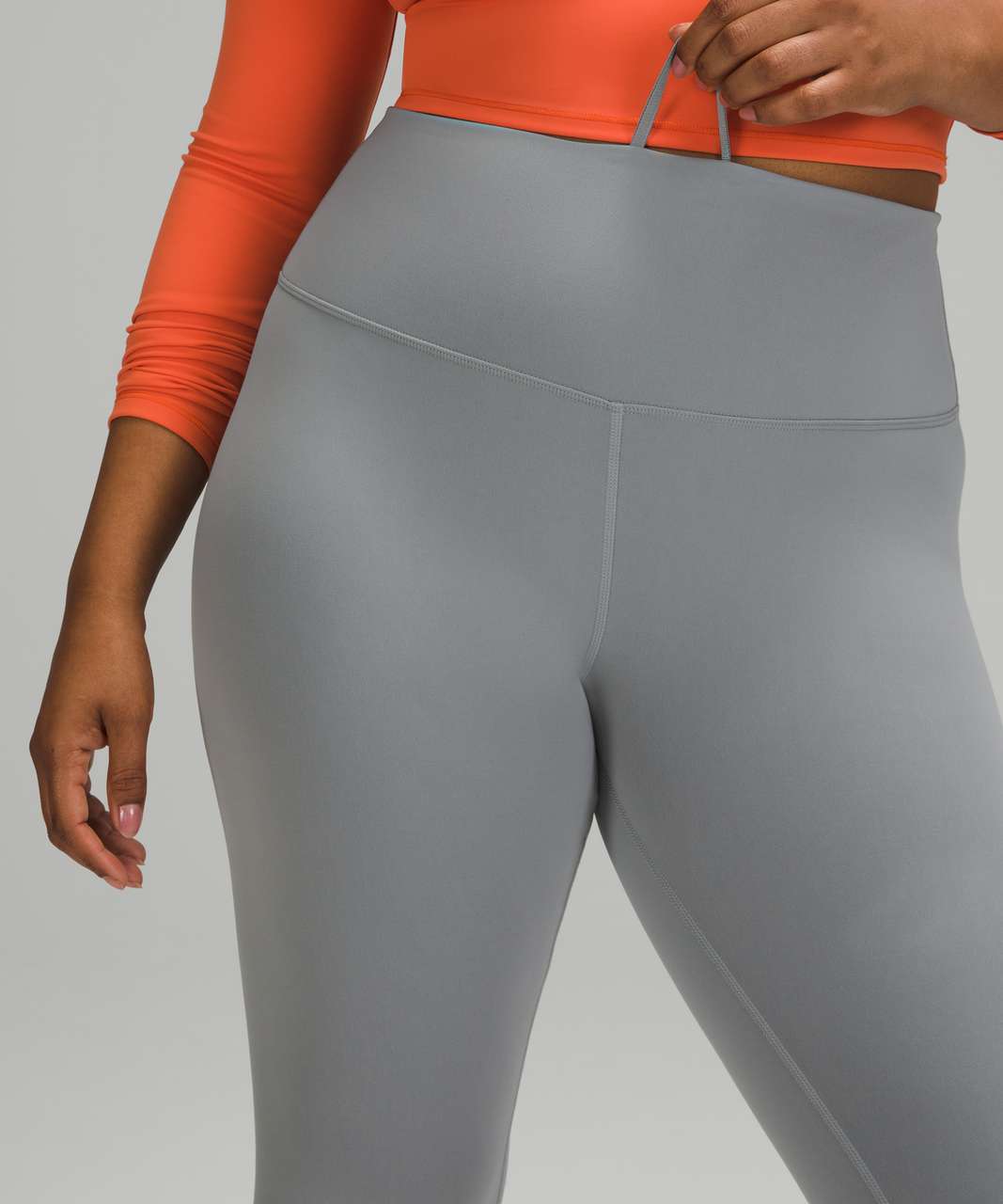 Lululemon Wunder Train High-Rise Crop 21 - Rhino Grey - lulu fanatics