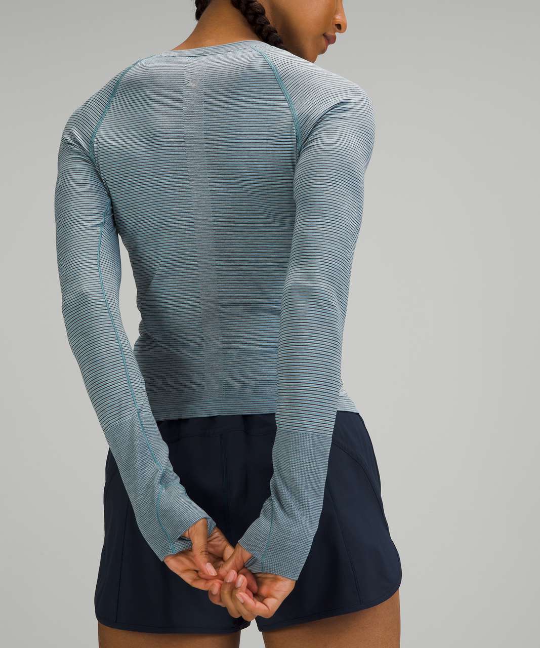 Lululemon Swiftly Tech Long Sleeve Race Length Capri Blue Size 4 - $73 -  From Eden