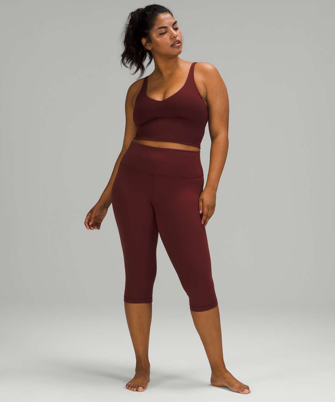 Lululemon Align High Rise Crop 17" - Red Merlot