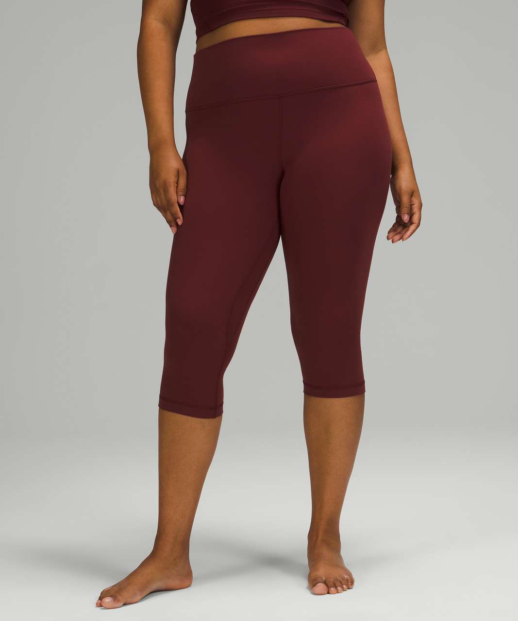 Lululemon Align High Rise Crop 17" - Red Merlot