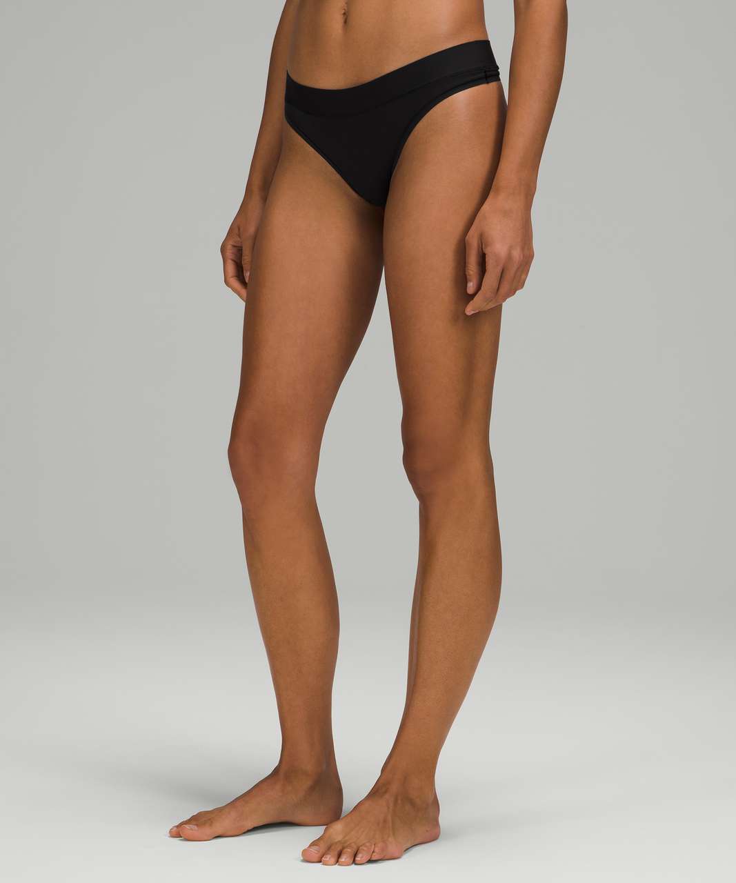 Lululemon UnderEase Mid Rise Thong Underwear 3 Pack - Black