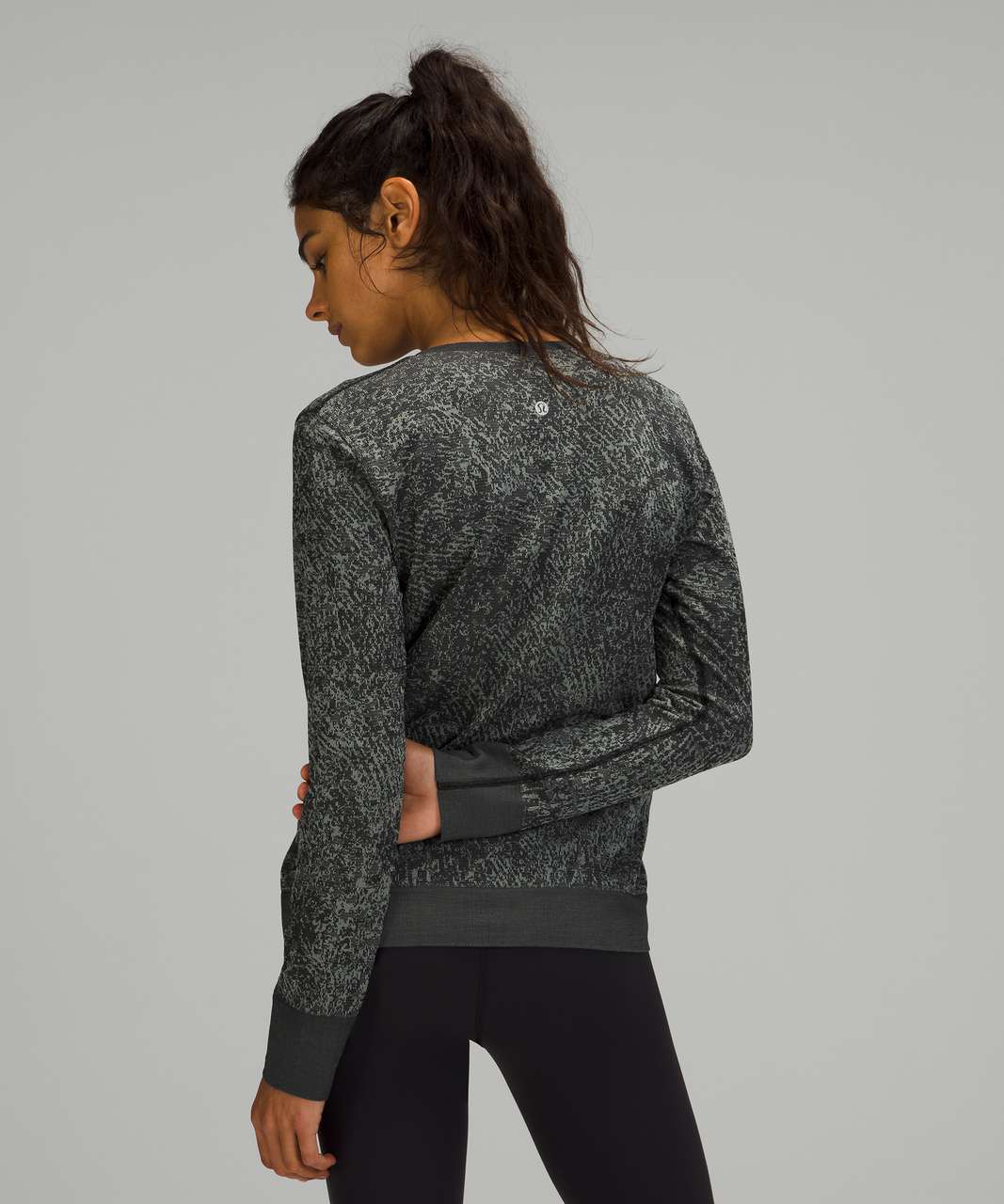 Lululemon Swiftly Breathe Long Sleeve Vented Camo Black / Asphalt