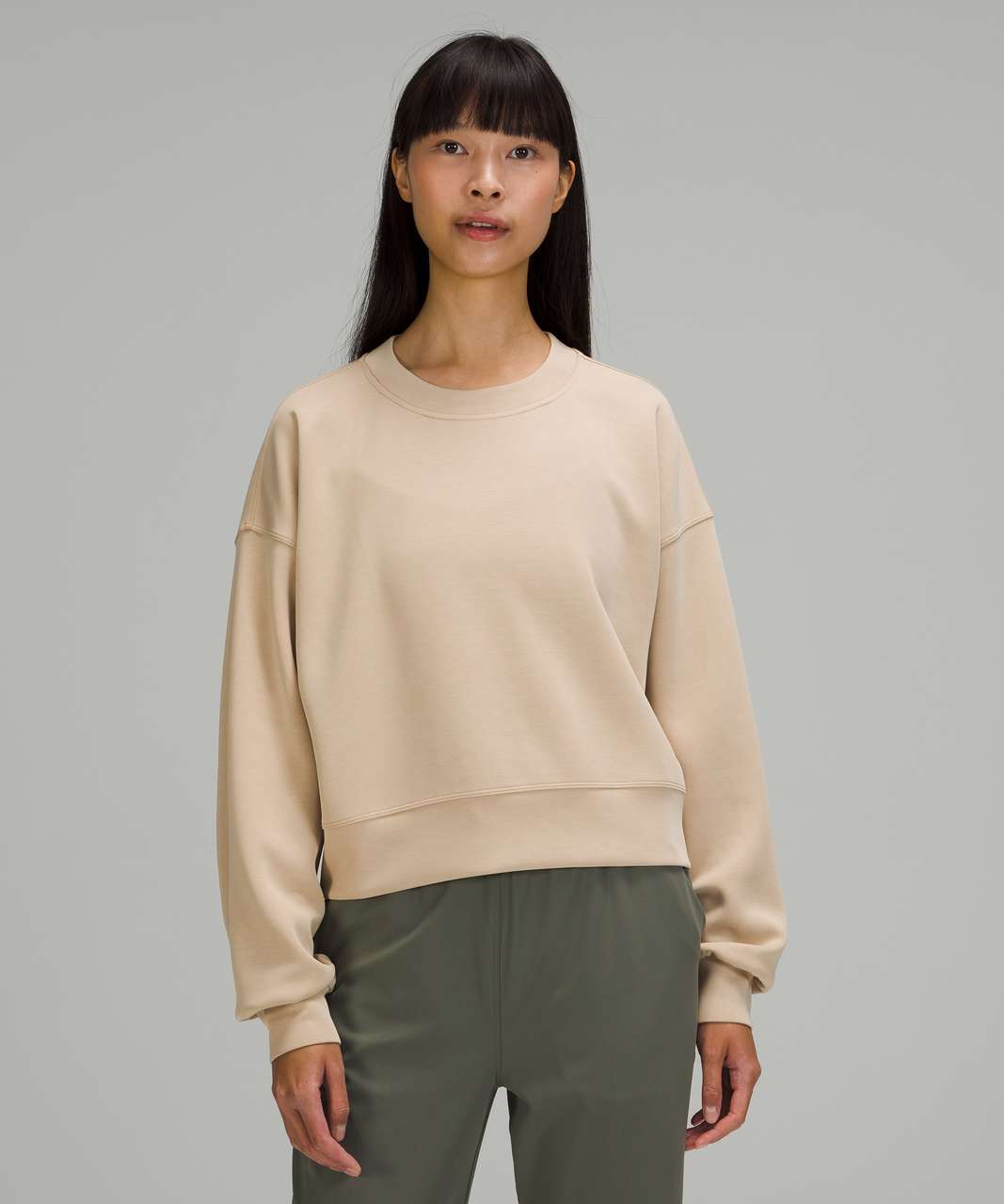 Lululemon Perfectly Oversized Cropped Crew *Softstreme - Trench