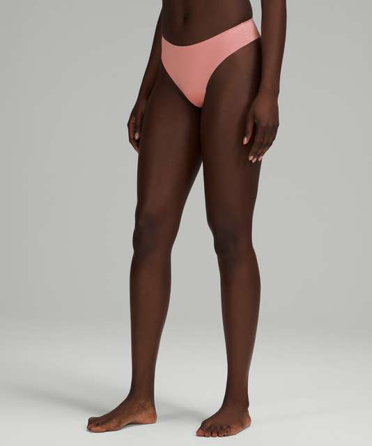 Lululemon UnderEase Lace Mid-Rise Thong Underwear - Malibu Peach