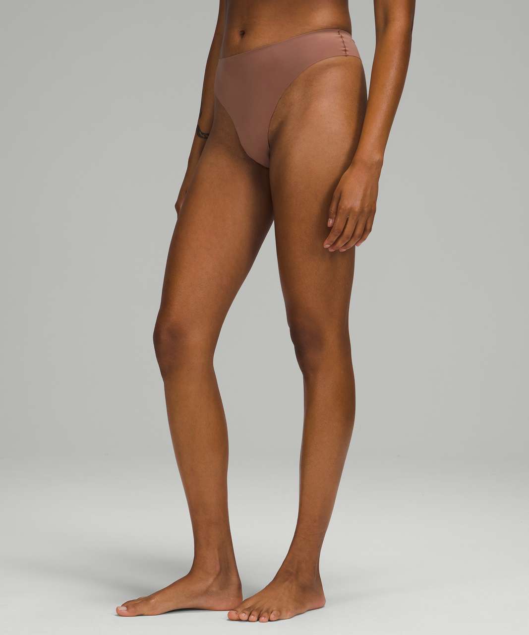 Lululemon InvisiWear Mid Rise Thong Underwear - Dusty Bronze