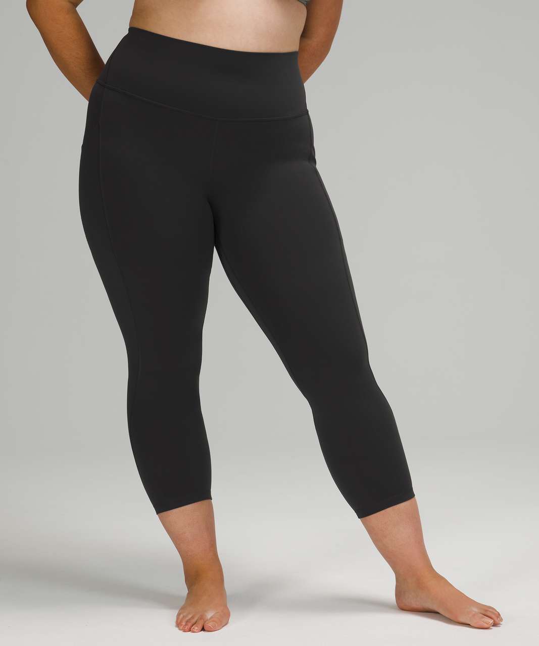 Lululemon Align High Rise Crop with Pockets 23 - Black - lulu