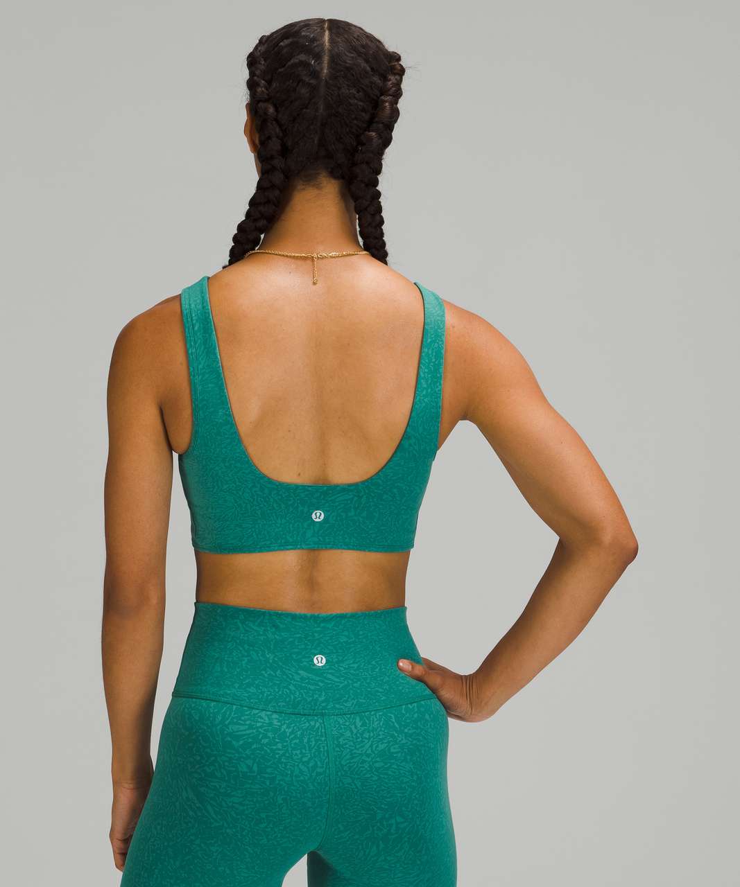 Lululemon Everlux Cut-Out Train Bra *Medium Support, B/C Cups - Crunch Teal  Lagoon - lulu fanatics