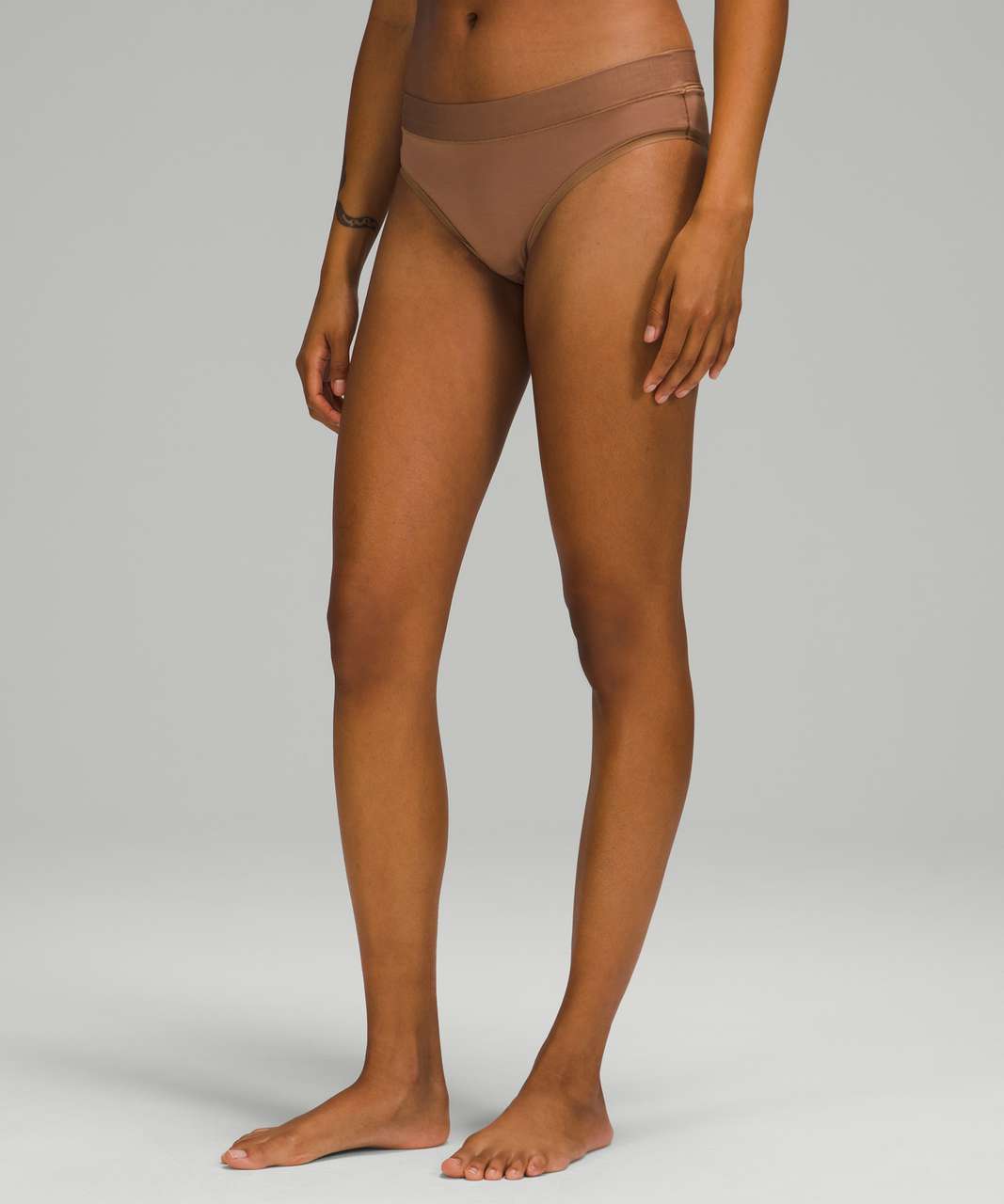 Lululemon UnderEase Mid Rise Cheeky Bikini Underwear - Dusty Bronze
