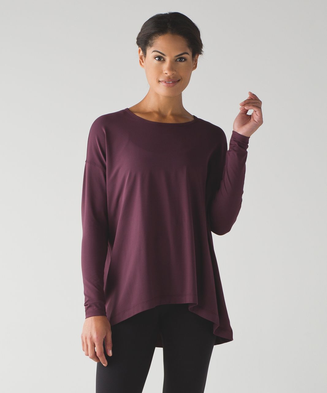 Lululemon City Bound Long Sleeve - Bordeaux Drama - lulu fanatics