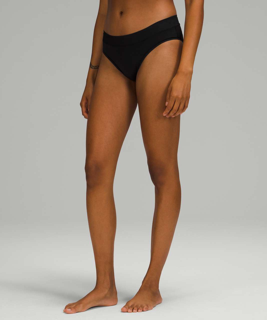 Lululemon UnderEase Mid Rise Bikini Underwear - Black - lulu fanatics