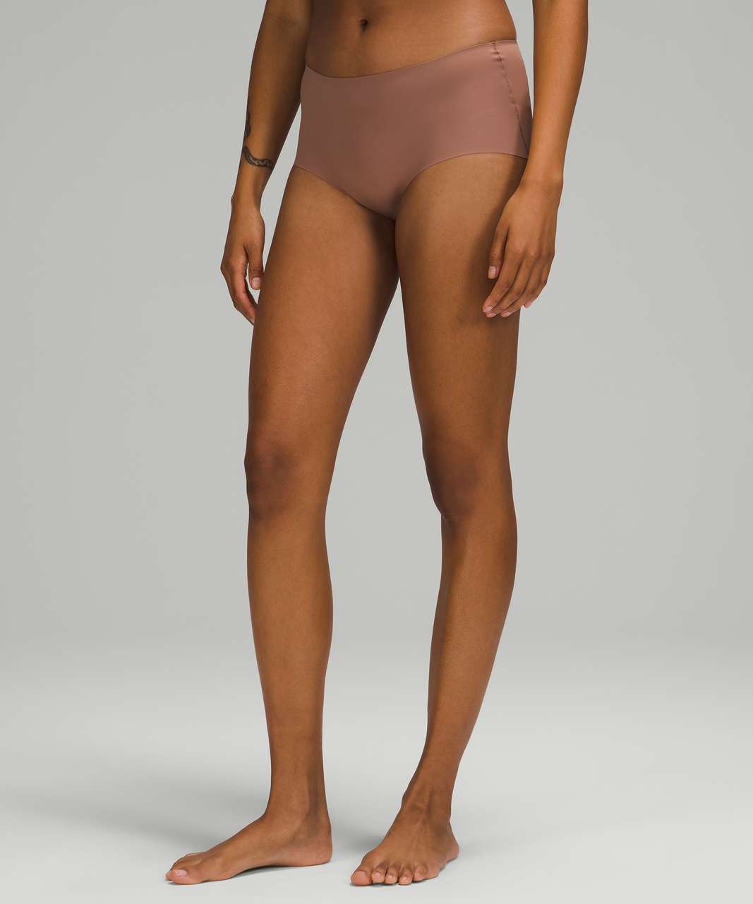 Lululemon InvisiWear Mid Rise Boyshort Underwear - Dusty Bronze