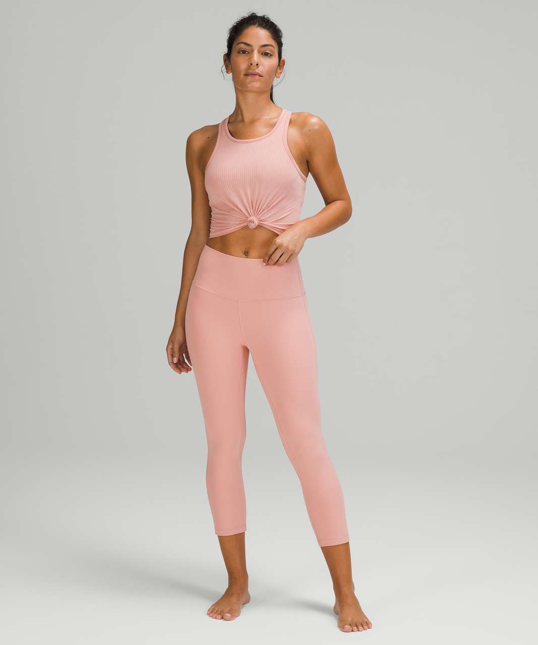 Lululemon Ebb To Street Racerback Crop Tank - Pink Puff