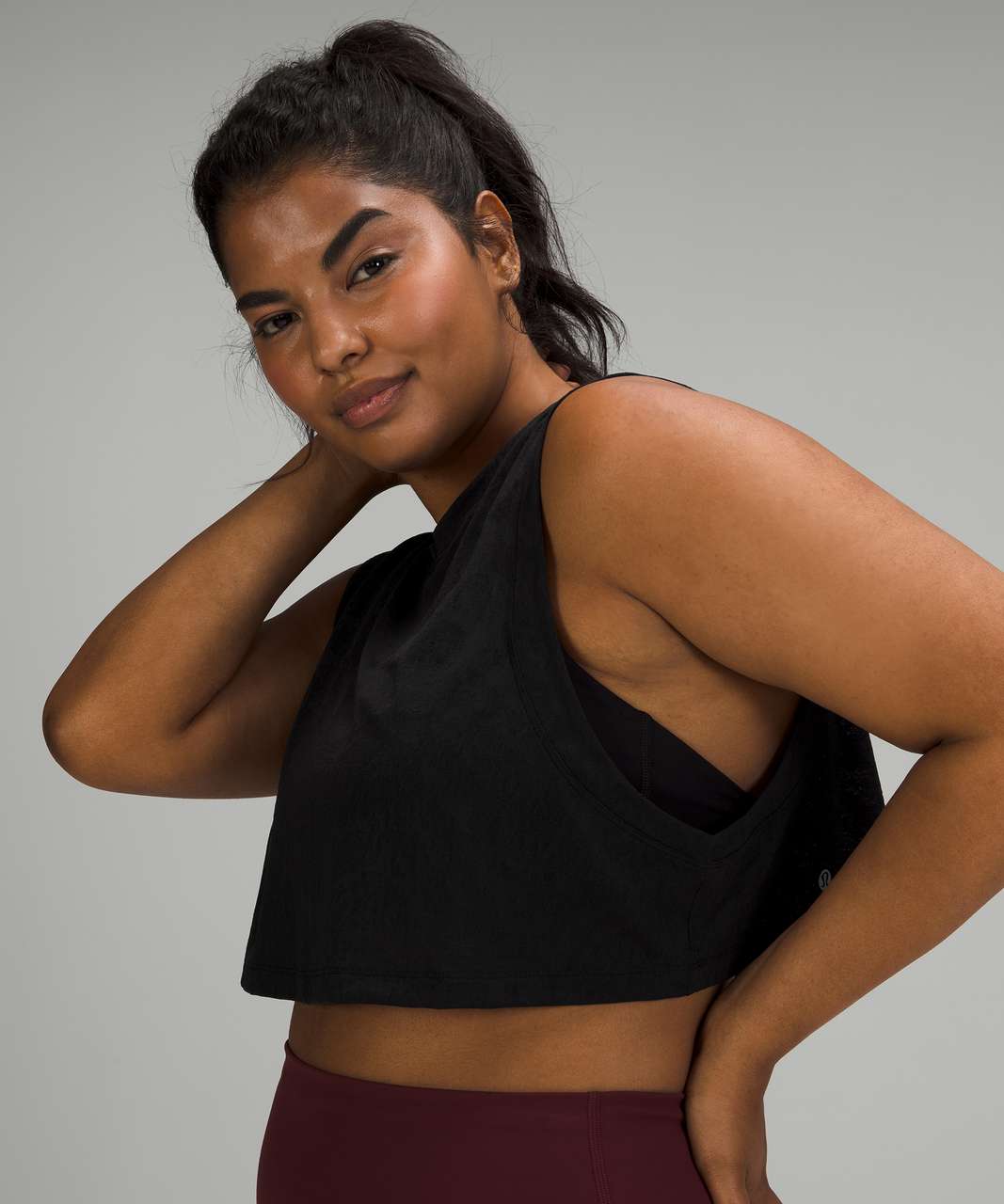 Lululemon All Yours Crop Tank  We've Been Seeing Brown Workout