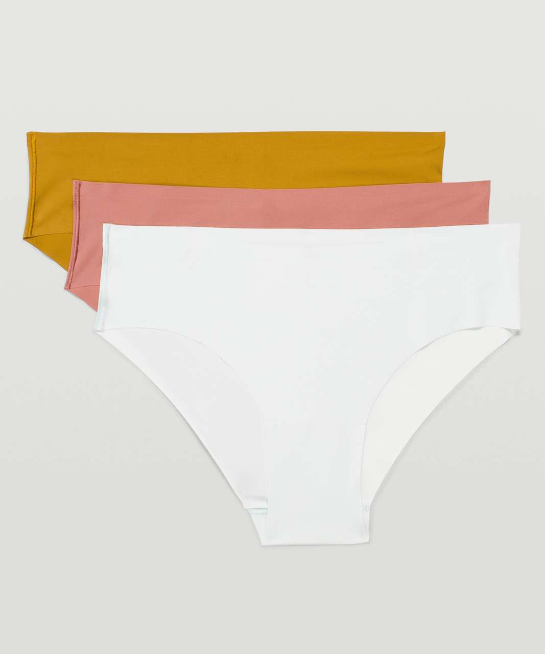 Lululemon InvisiWear Mid Rise Cheeky Bikini Underwear 3 Pack - Ocean Air /  Spiced Chai / Gold Spice - lulu fanatics