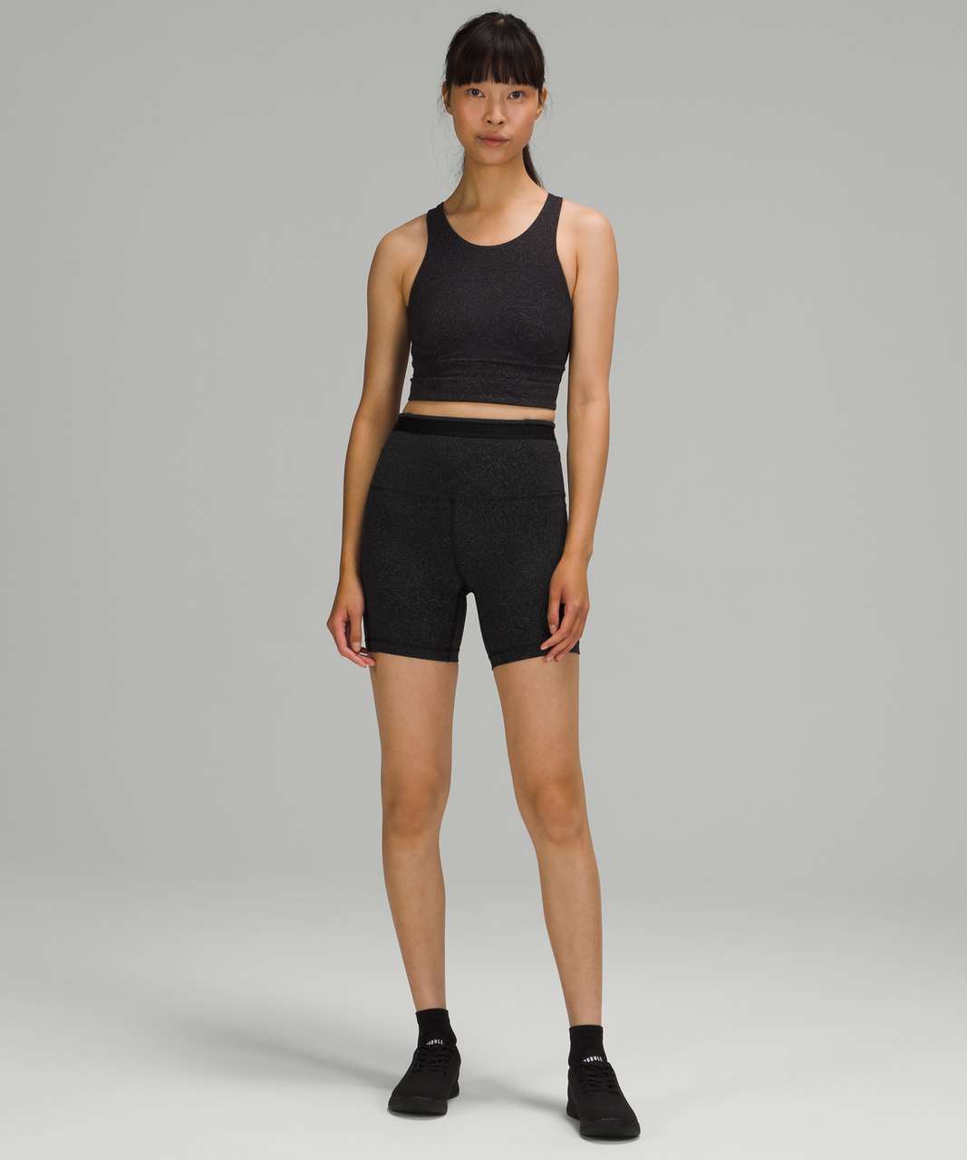 Lululemon Wunder Train Pocketed High Rise Short 6 - Crunch Black - lulu  fanatics