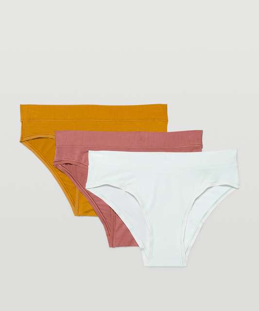 Lululemon UnderEase Mid-Rise Cheeky Bikini Underwear - French Press - lulu  fanatics