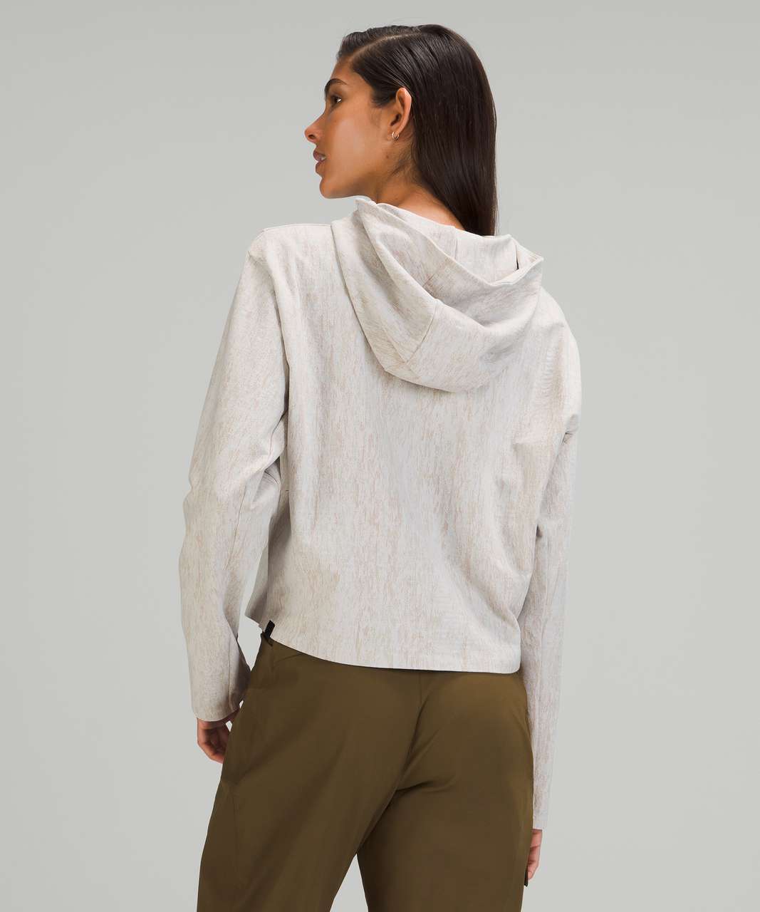 Lululemon lab Hoodie *Jacquard - Mosaic Mirage Jacquard Antique White Vapor