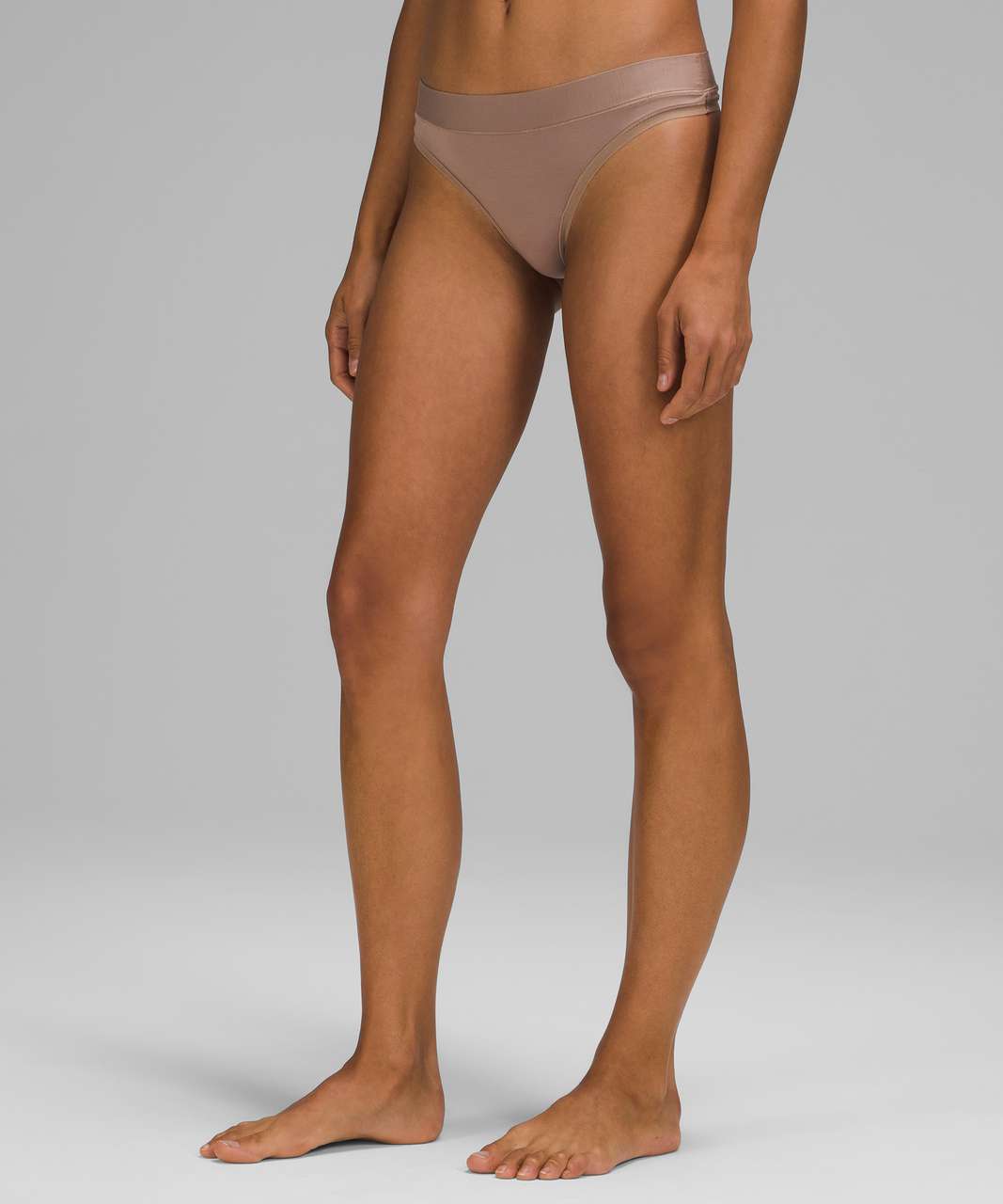 Lululemon UnderEase Mid-Rise Thong Underwear - Soft Sand