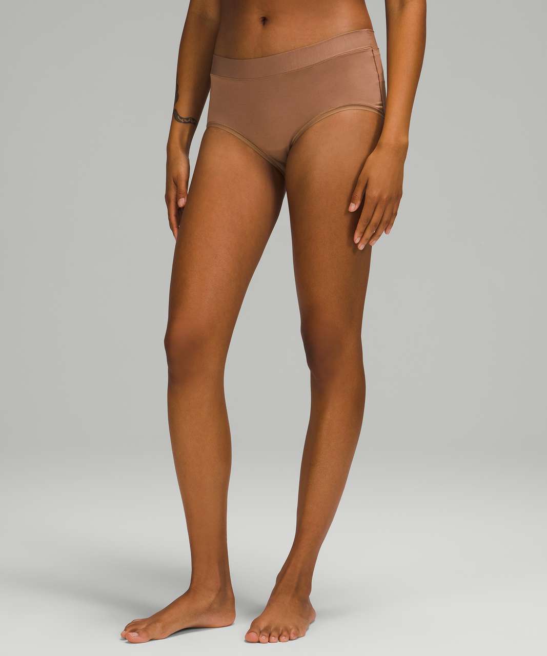 Lululemon UnderEase Mid-Rise Boyshort Underwear - Dusty Bronze