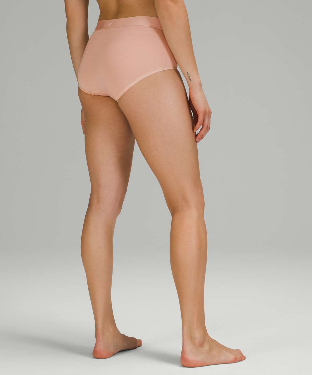 Lululemon UnderEase Mid-Rise Thong Underwear - Pink Taupe - lulu fanatics