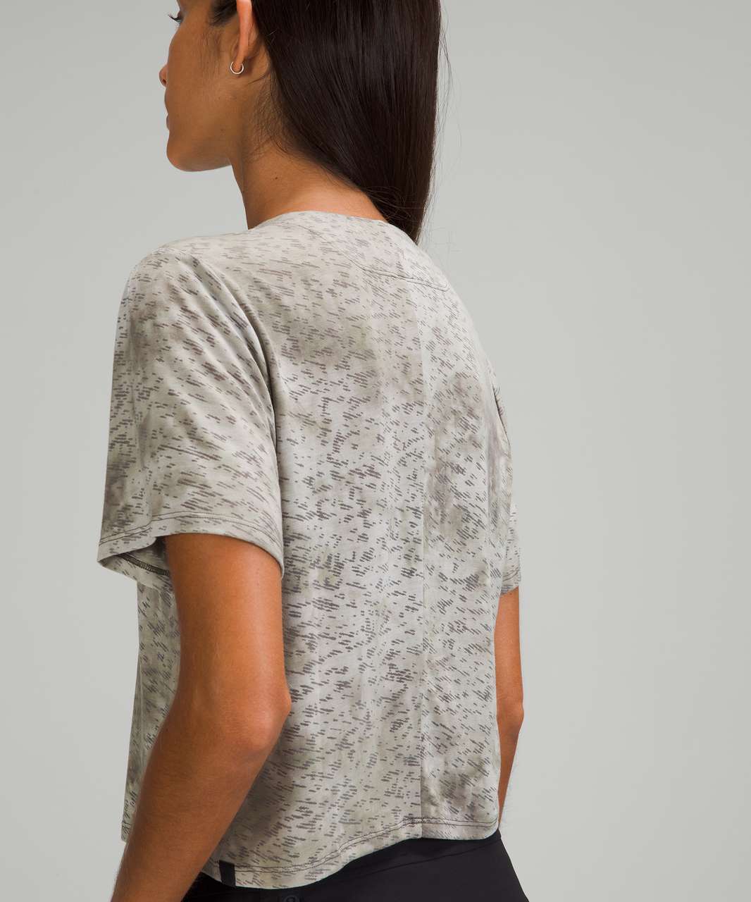 Lululemon lab Daily Short Sleeve *Spray Dye - Swipe Speck Burnout White Opal Gull Grey