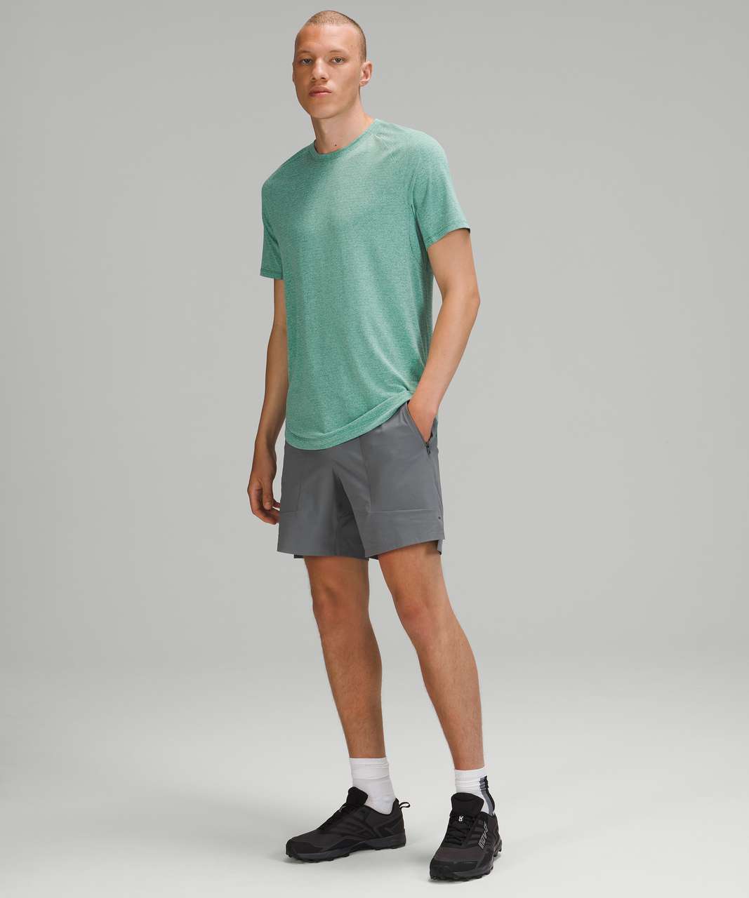 Lululemon Drysense Short Sleeve - Heathered Teal Lagoon