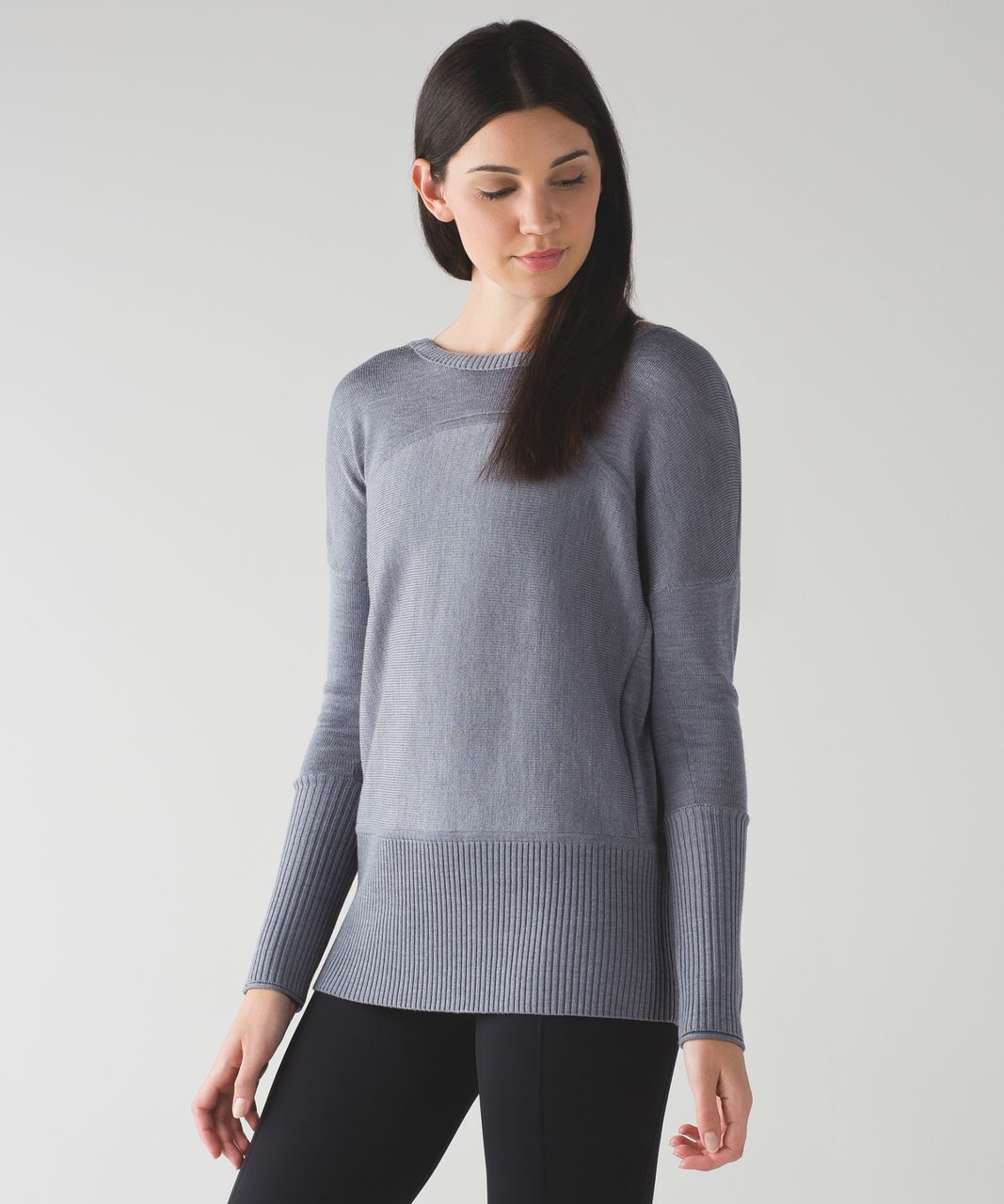 Lululemon Sattva Sweater - Heathered Arctic Grey - lulu fanatics