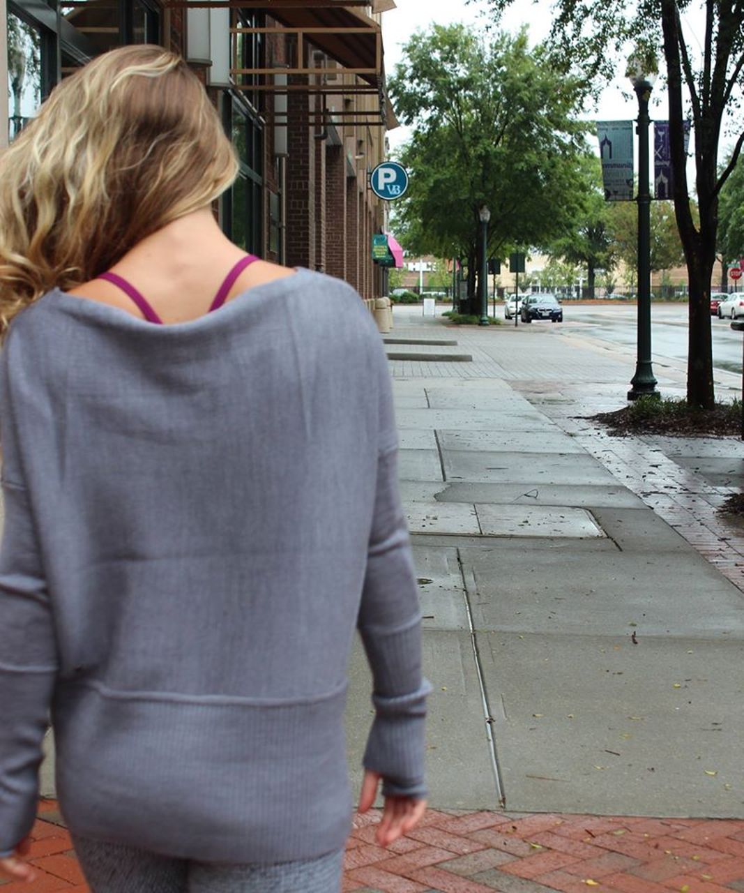 Lululemon Sattva Sweater - Heathered Arctic Grey