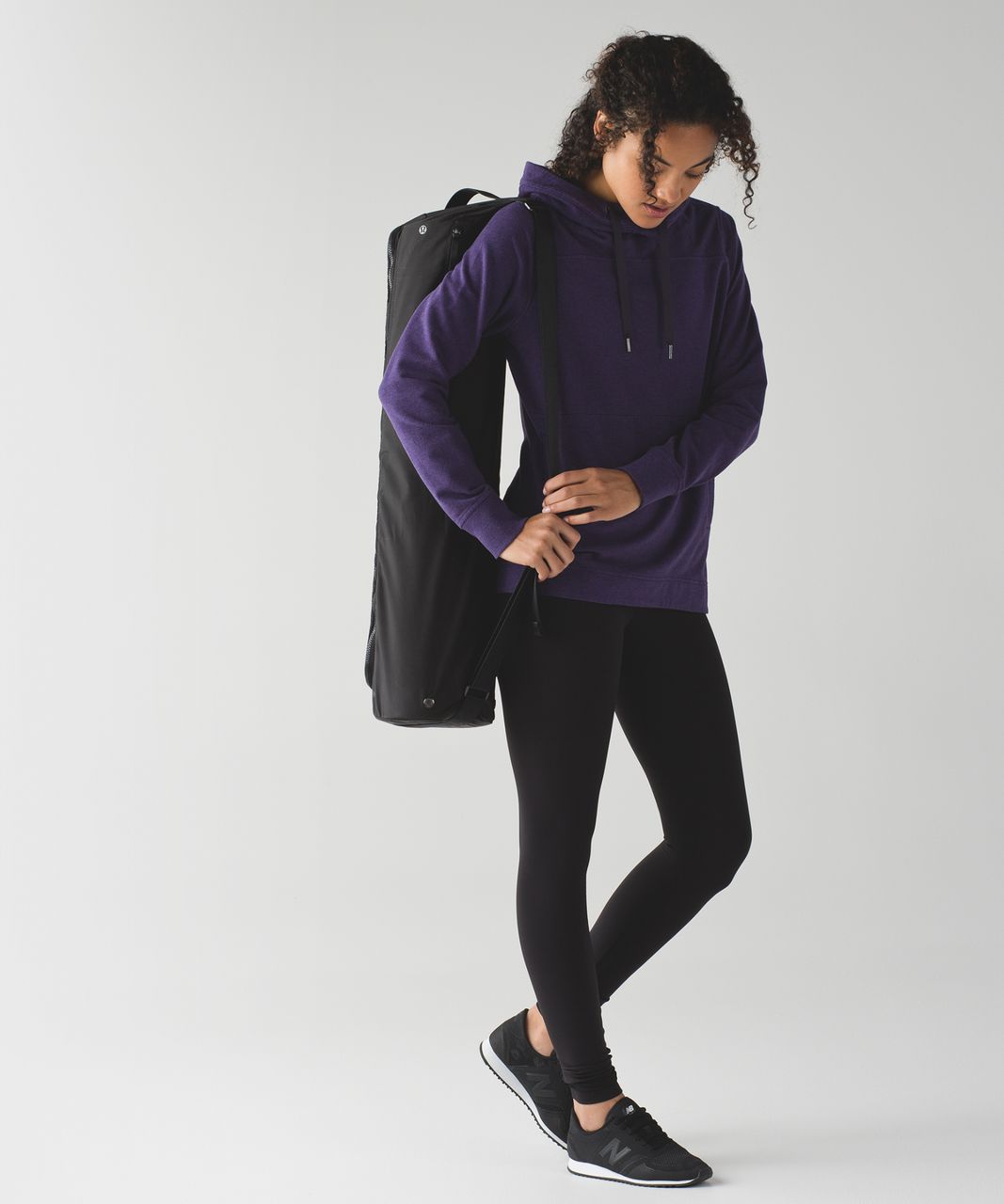 Lululemon Split Pullover - Heathered Black Grape / Black